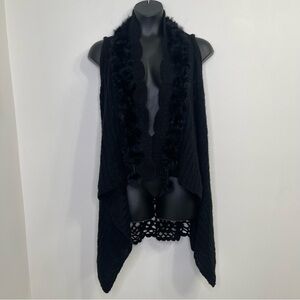 Adore Faux Fur Wool Asymmetrical vest in size Small